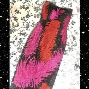 💜SOLD💜NWT Vintage strapless colorful beaded evening gown